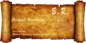 Bogyó Roxána névjegykártya
