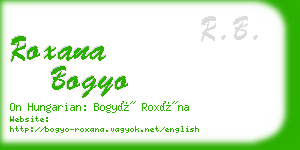 roxana bogyo business card